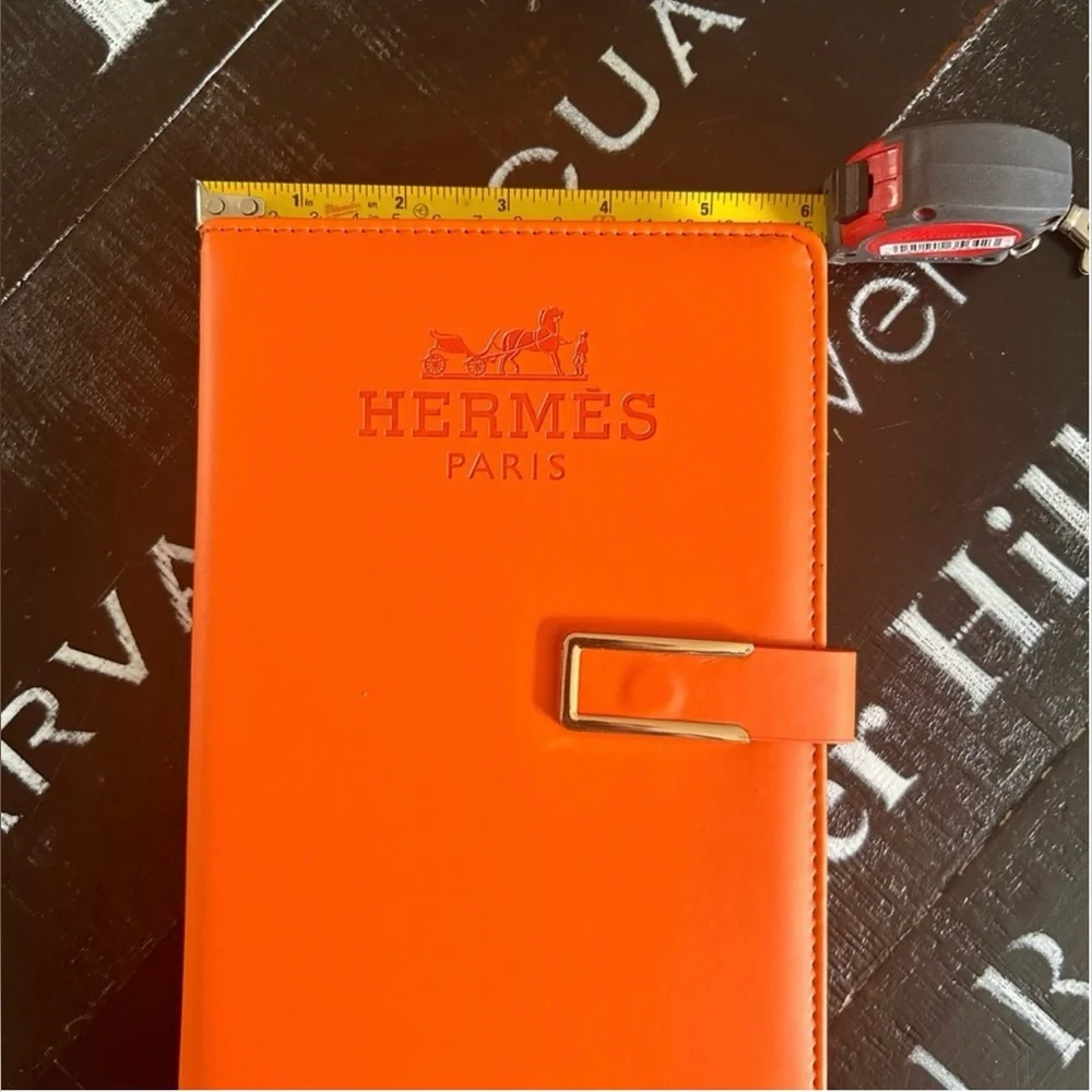 Hermès Vibrant Orange Leather Journal